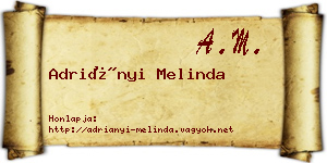 Adriányi Melinda névjegykártya